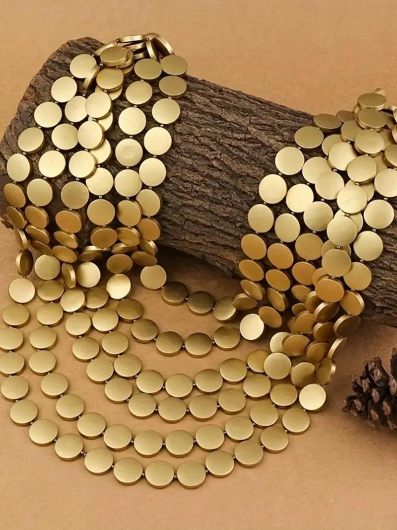 Layered Gold Circles Necklace - Image 5