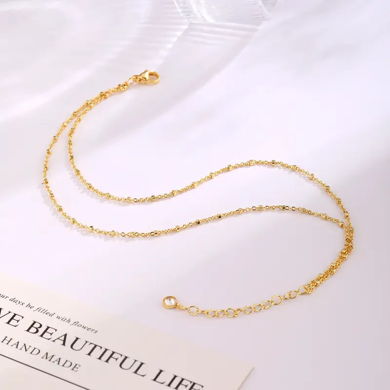 Layered Square Dot Anklet - Image 6