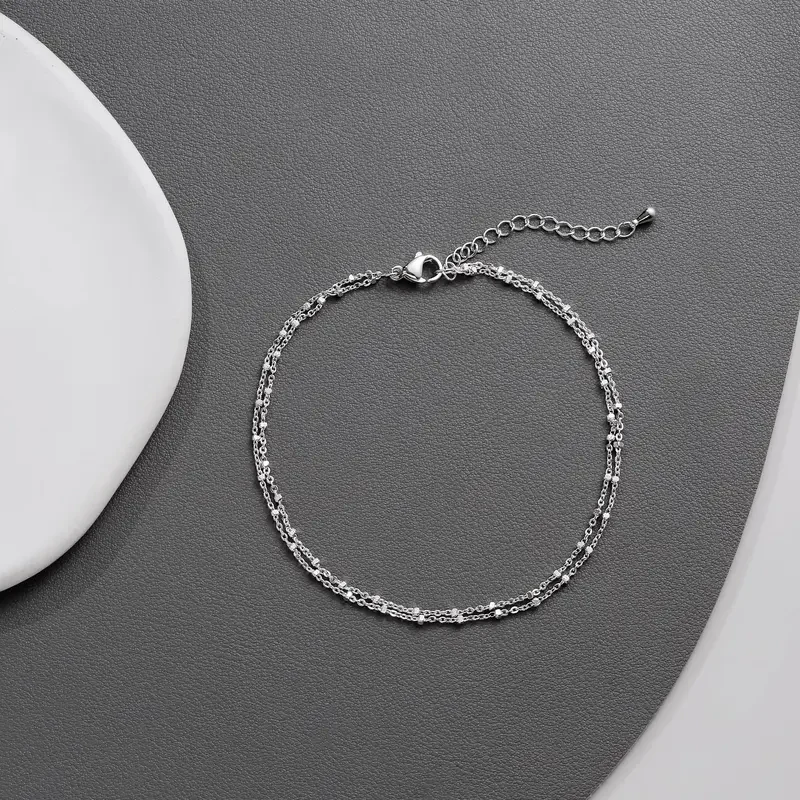Layered Square Dot Anklet - Image 9