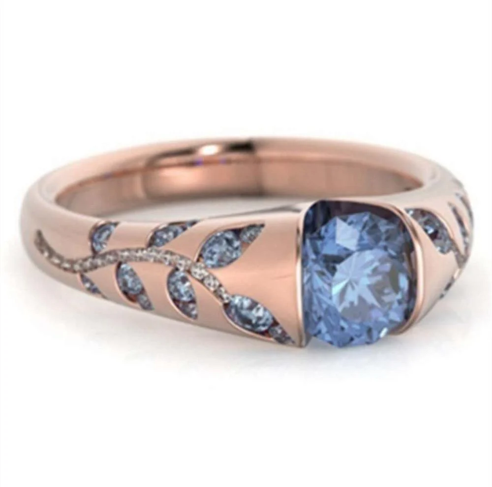 Leaf Vine Cutout Gemstone Ring - Image 3