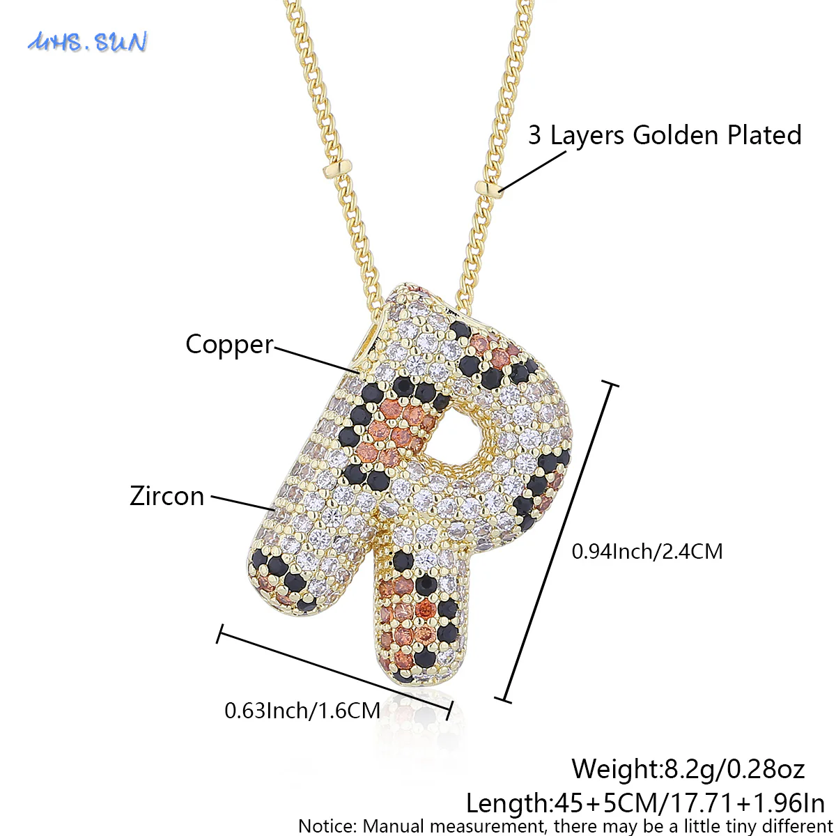 Leopard Print Bling Initial Pendant Necklace - Image 10