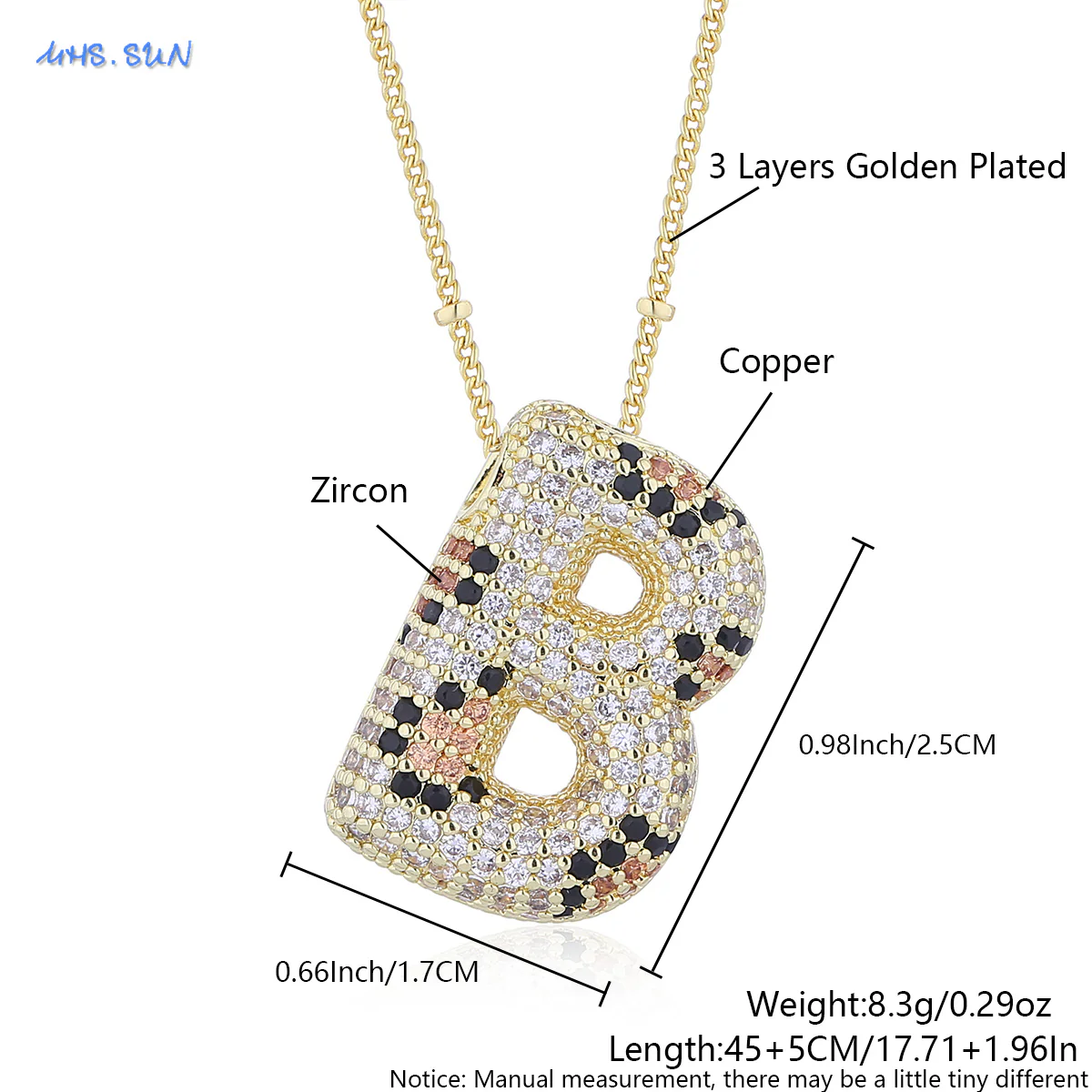 Leopard Print Bling Initial Pendant Necklace - Image 26