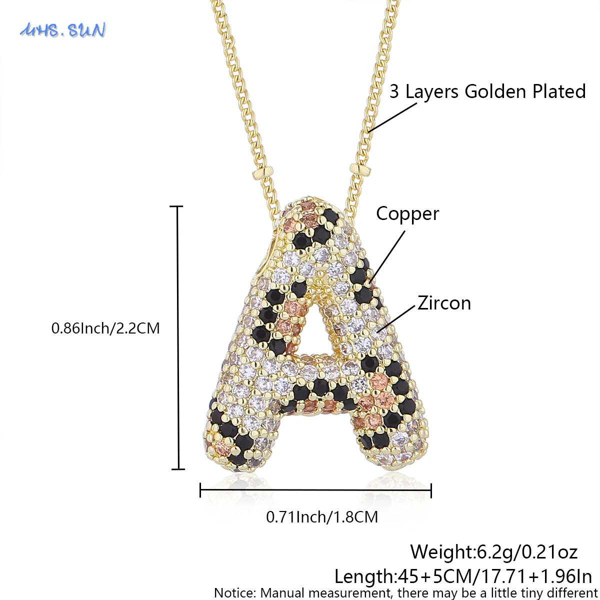 Leopard Print Bling Initial Pendant Necklace - Image 27