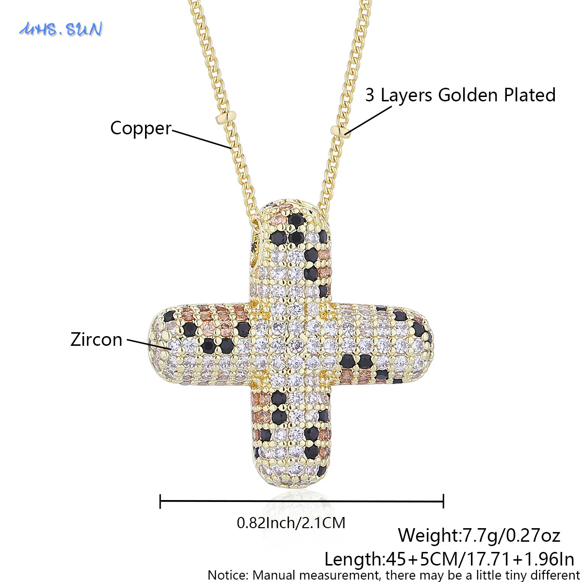 Leopard Print Bling Initial Pendant Necklace - Image 4