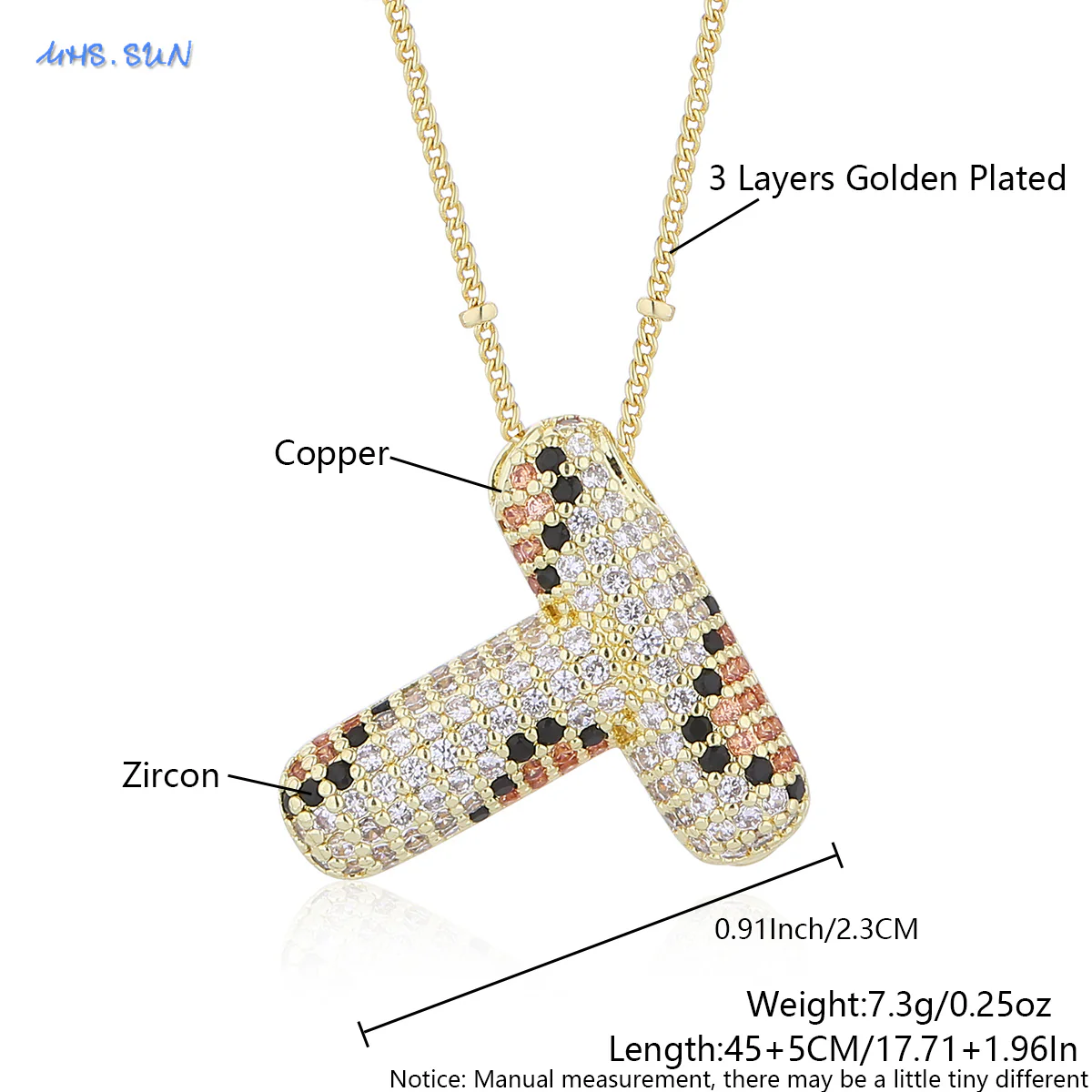 Leopard Print Bling Initial Pendant Necklace - Image 8