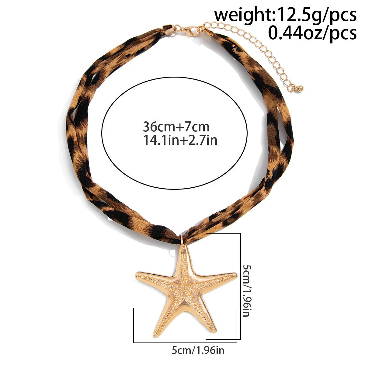Leopard Velvet Floral Pendant Choker - Image 4