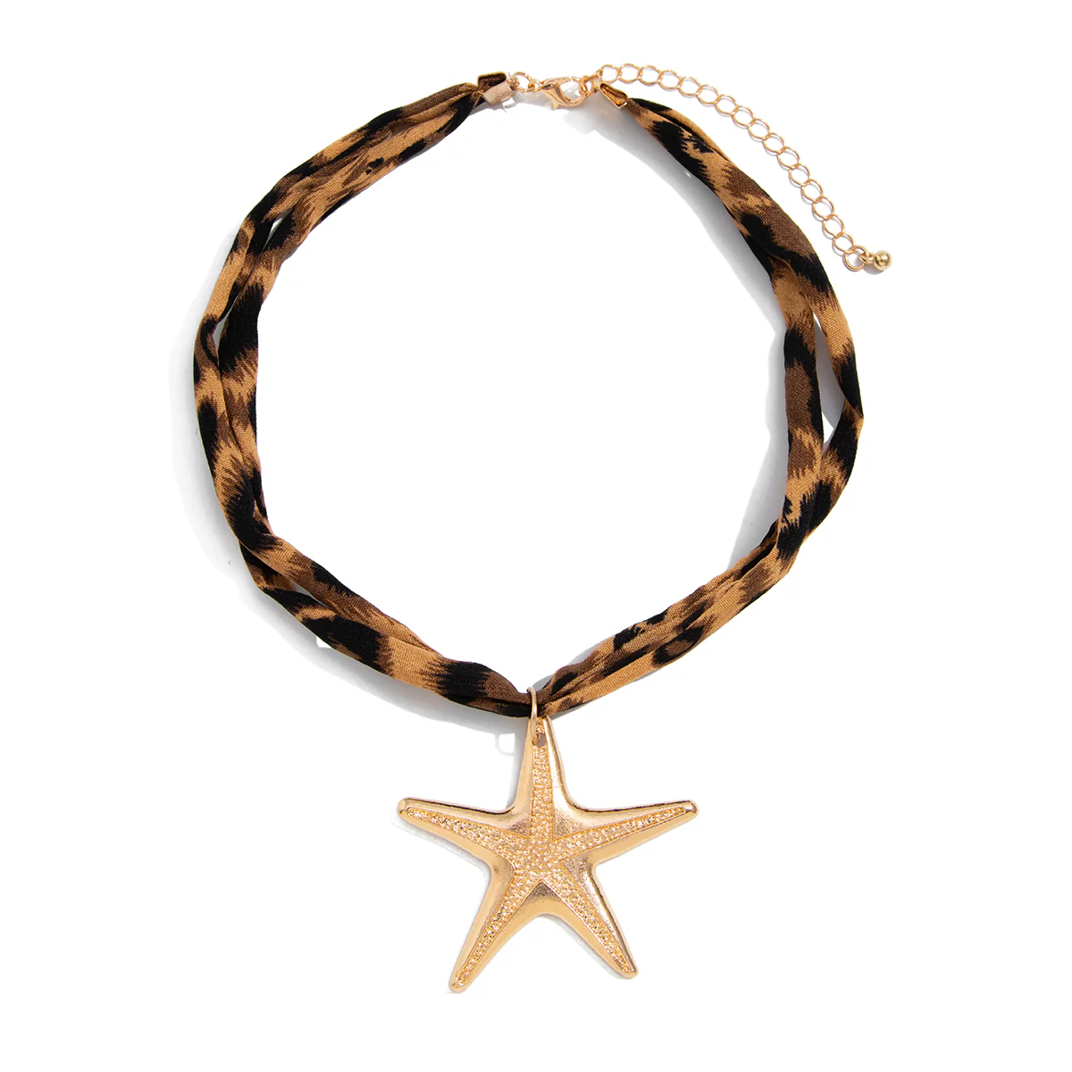 Leopard Velvet Floral Pendant Choker - Image 7