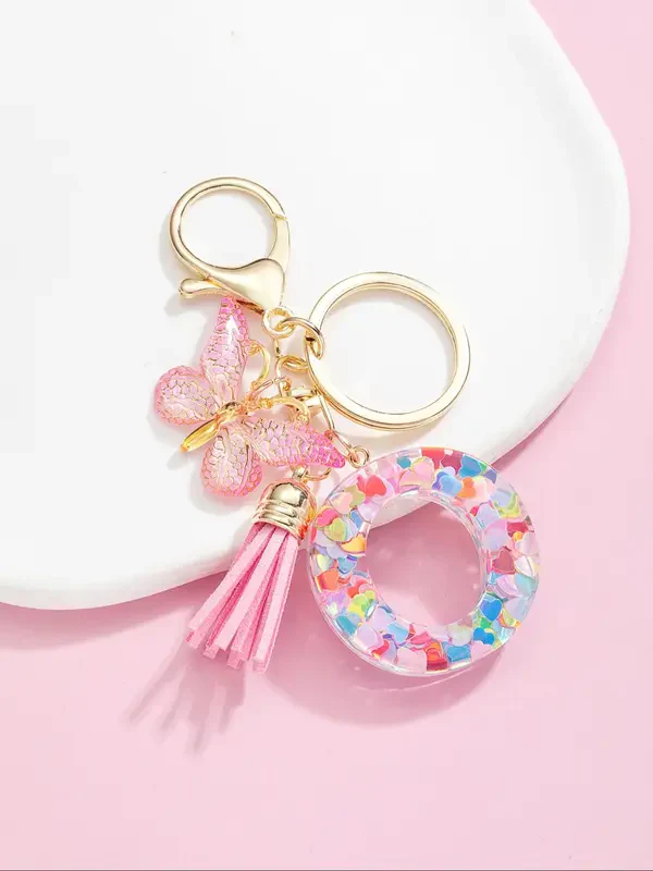 Letter and Butterfly Keychain - Image 5