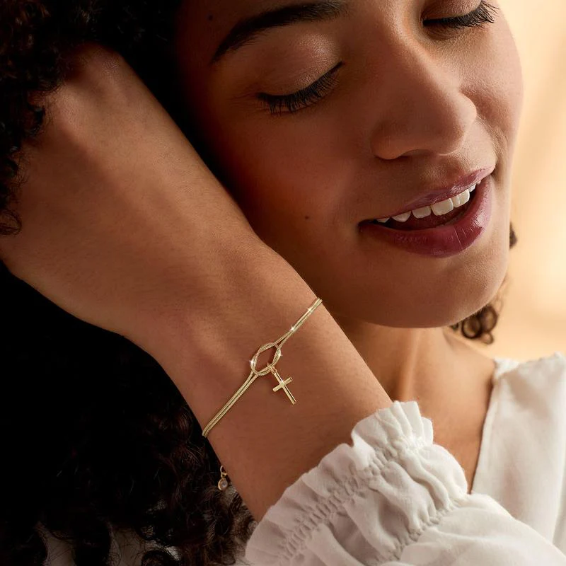 Love Knot Cross Bracelet - Image 2