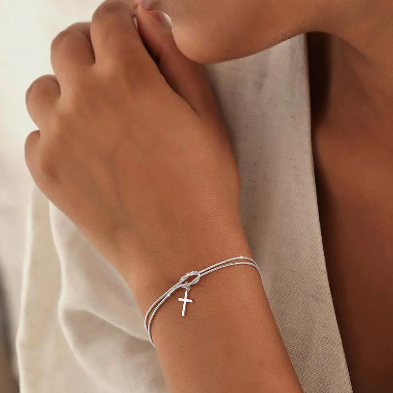 Love Knot Cross Bracelet - Image 6