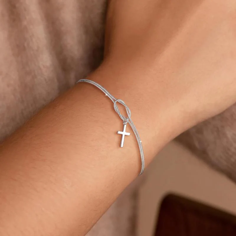 Love Knot Cross Bracelet - Image 8