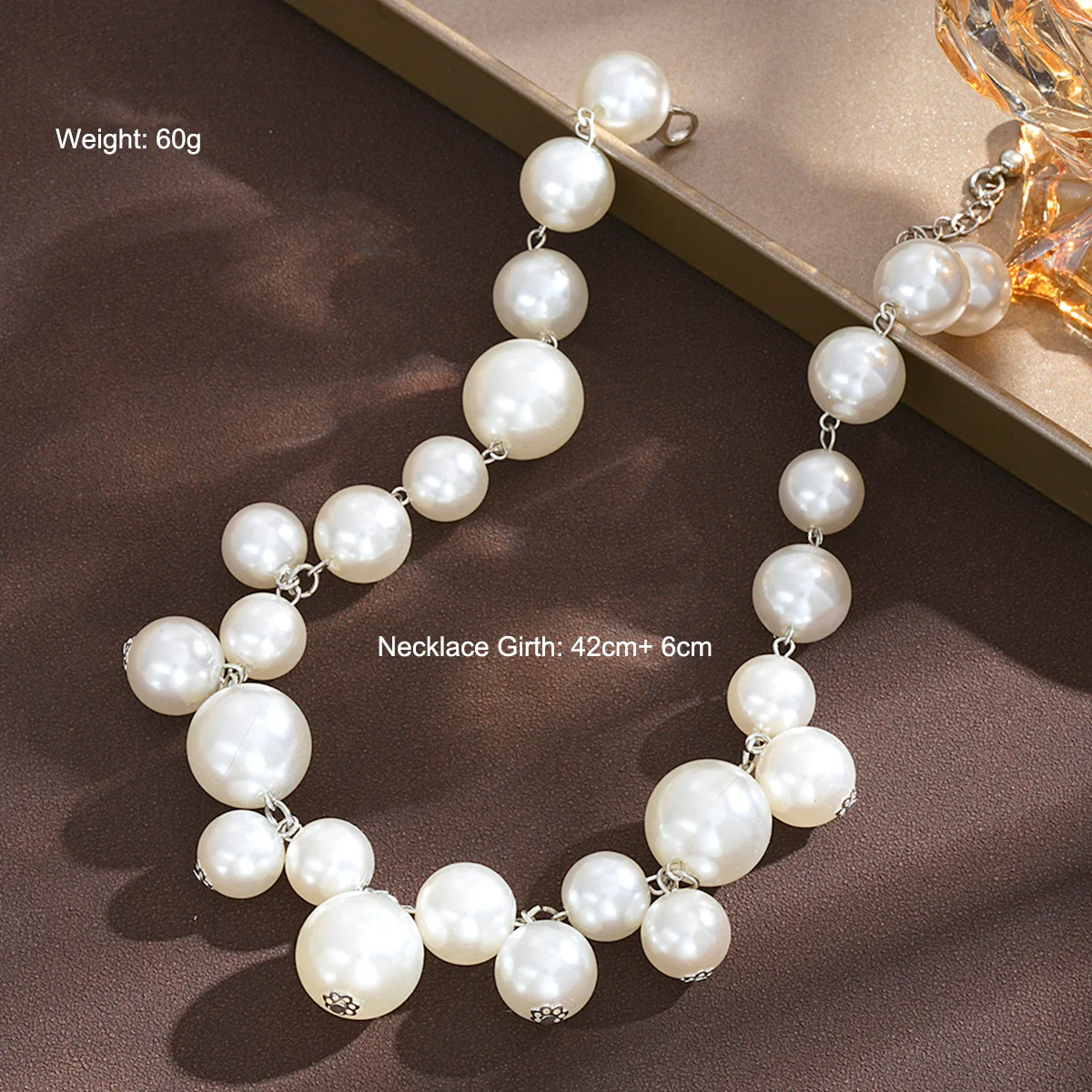 Luxe Pearl Cascade Necklace - Image 2
