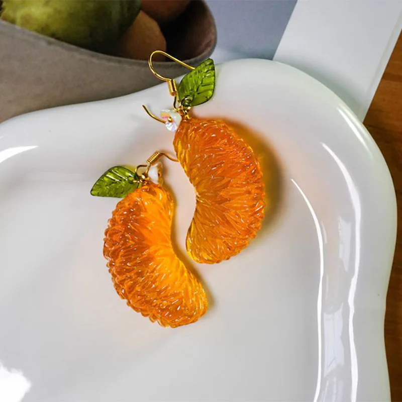 Mandarin Slice Drop Earrings - Image 2
