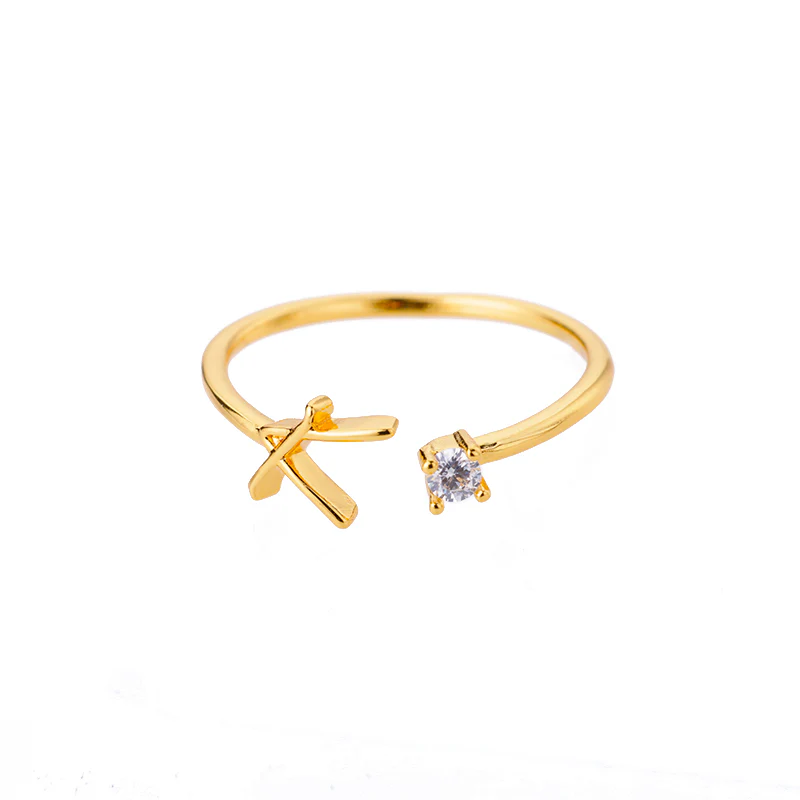 Mini Zircon Initial Ring - Image 15