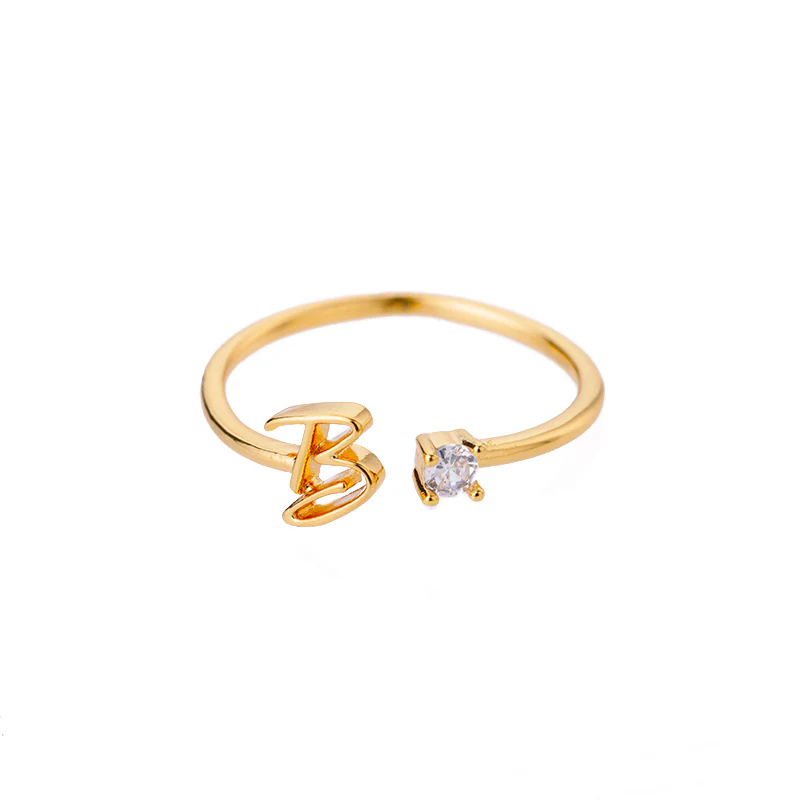 Mini Zircon Initial Ring - Image 2