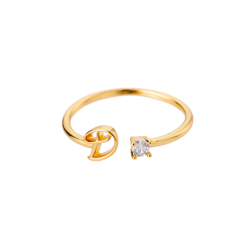 Mini Zircon Initial Ring - Image 4