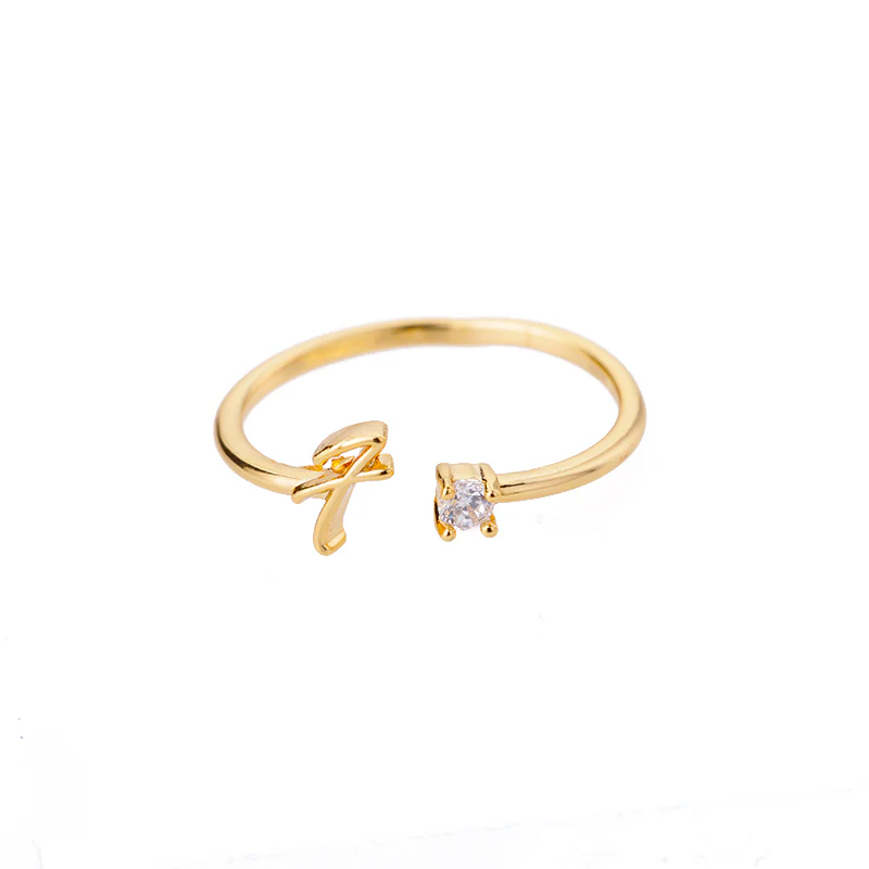 Mini Zircon Initial Ring - Image 6