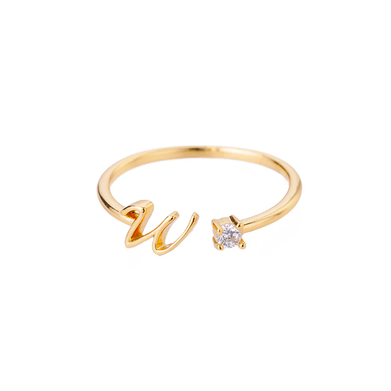 Mini Zircon Initial Ring - Image 9