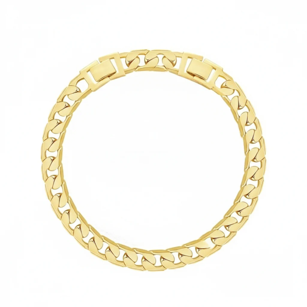Minimal Chunky Cuban Anklet - Image 3