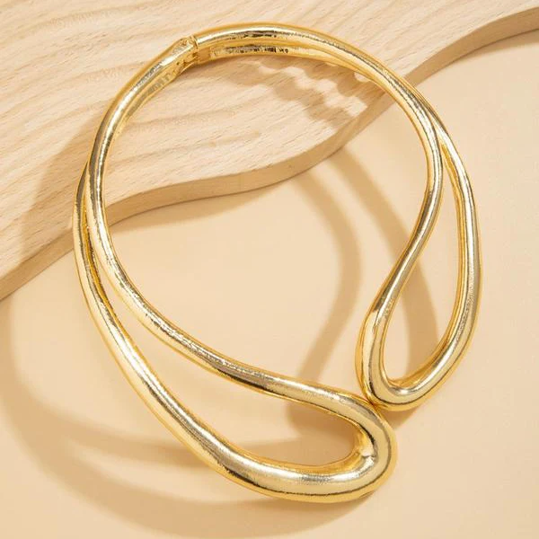 Minimal Hollow Chunky Necklace - Image 3