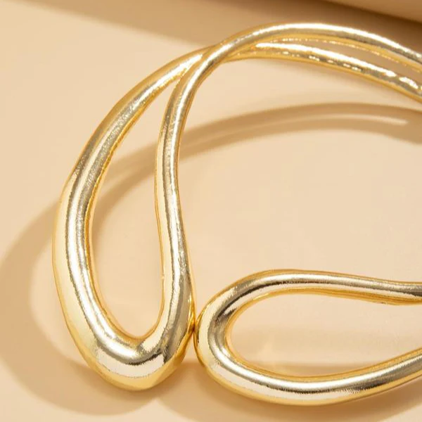 Minimal Hollow Chunky Necklace - Image 7