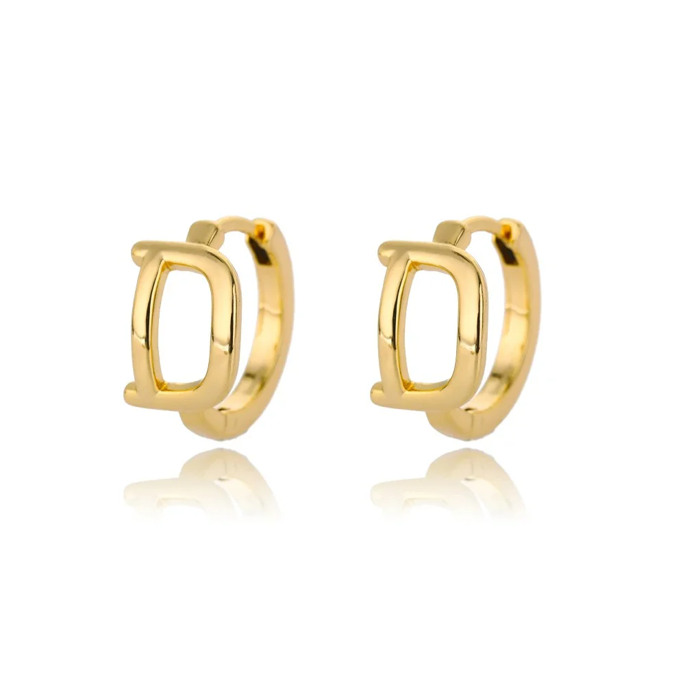 Minimal Initial Letter Stud Earrings - Image 10