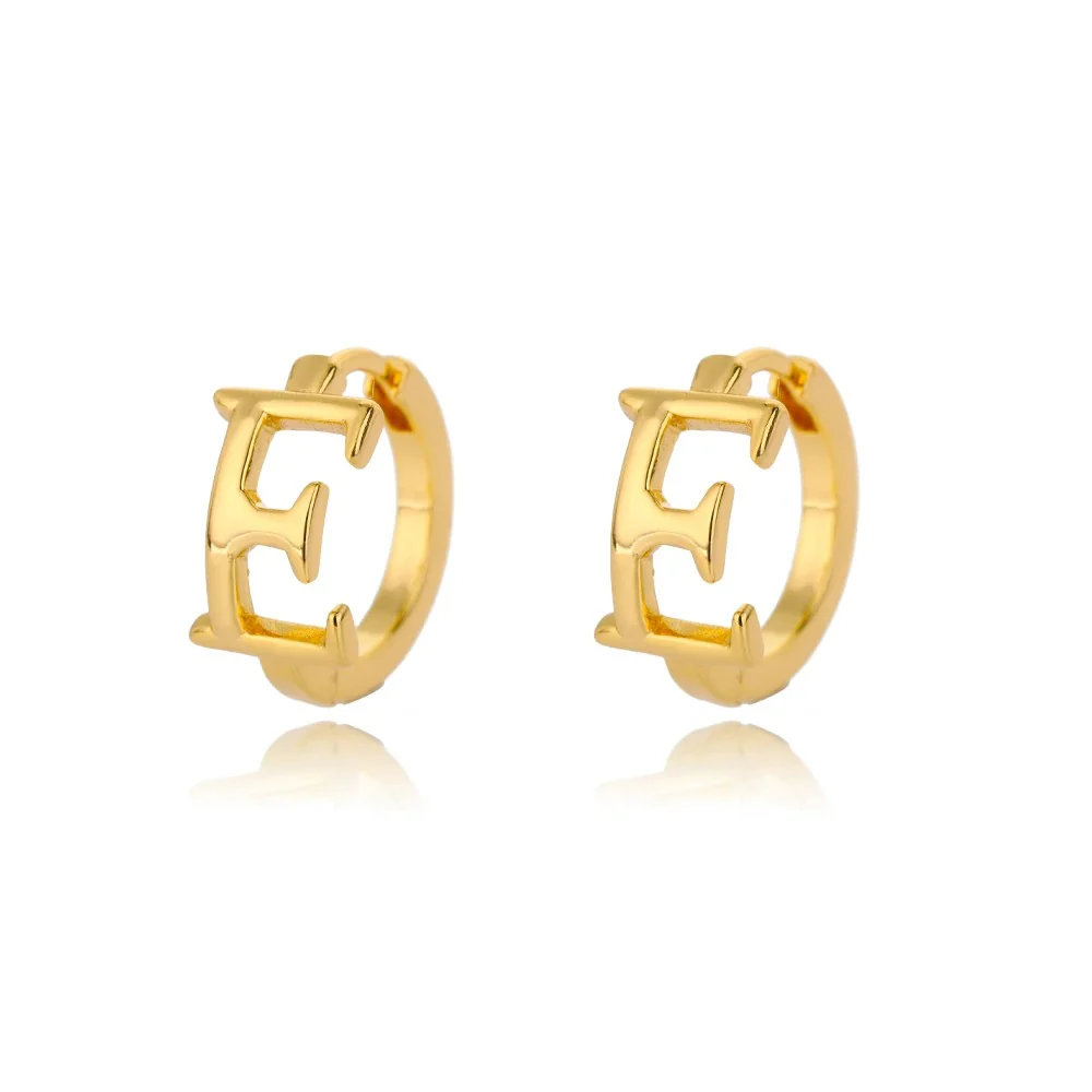 Minimal Initial Letter Stud Earrings - Image 11