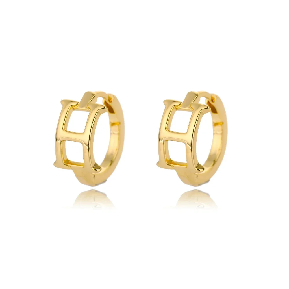 Minimal Initial Letter Stud Earrings - Image 14