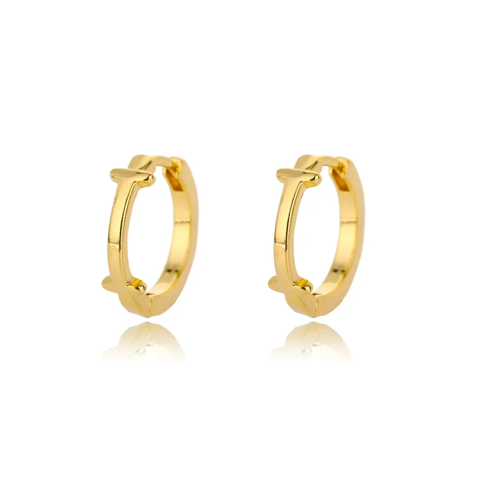 Minimal Initial Letter Stud Earrings - Image 15