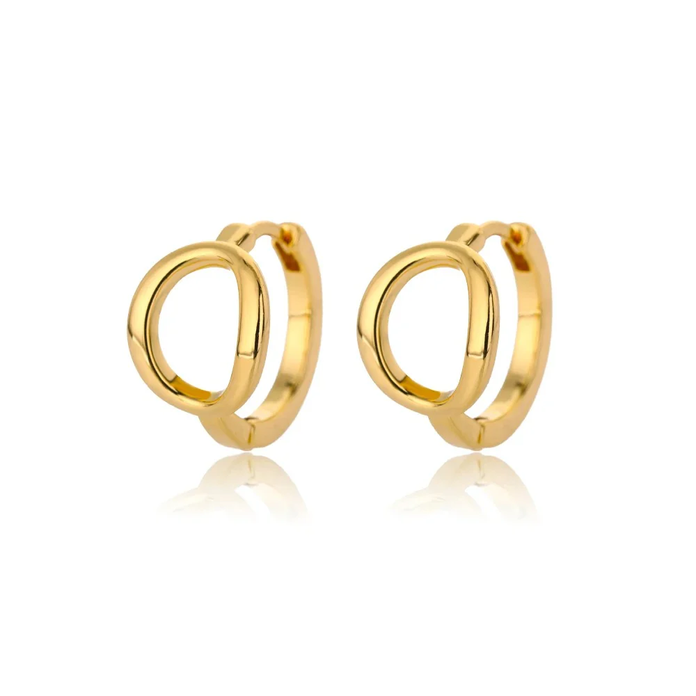 Minimal Initial Letter Stud Earrings - Image 20