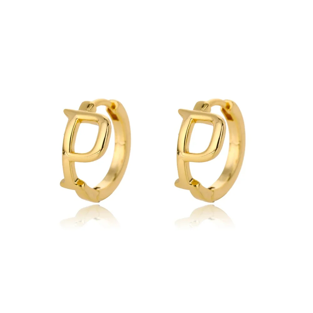 Minimal Initial Letter Stud Earrings - Image 21