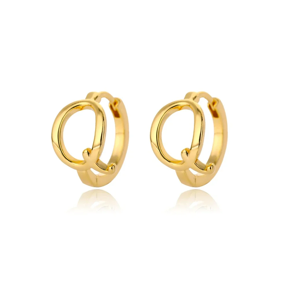 Minimal Initial Letter Stud Earrings - Image 22