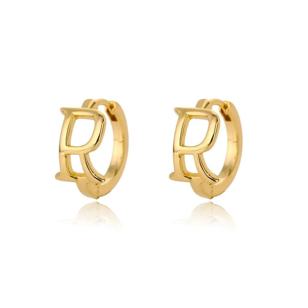 Minimal Initial Letter Stud Earrings - Image 23