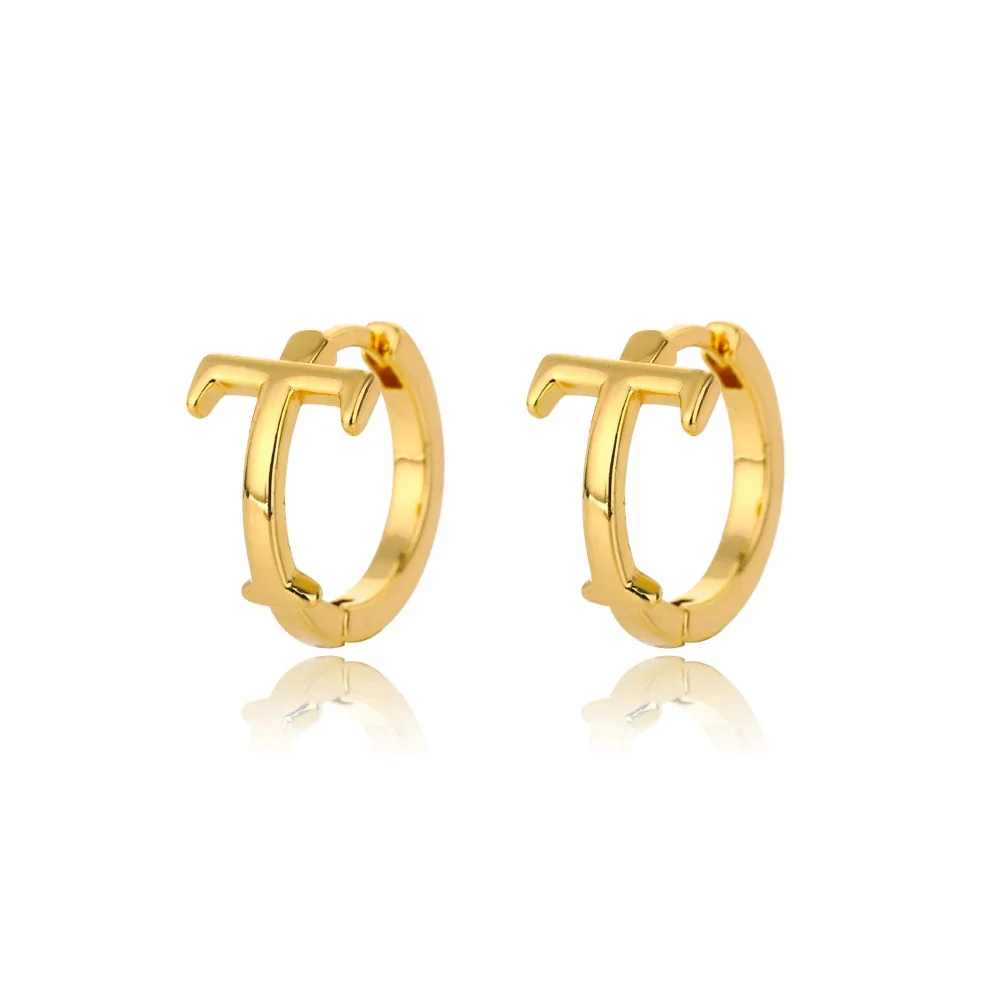 Minimal Initial Letter Stud Earrings - Image 25