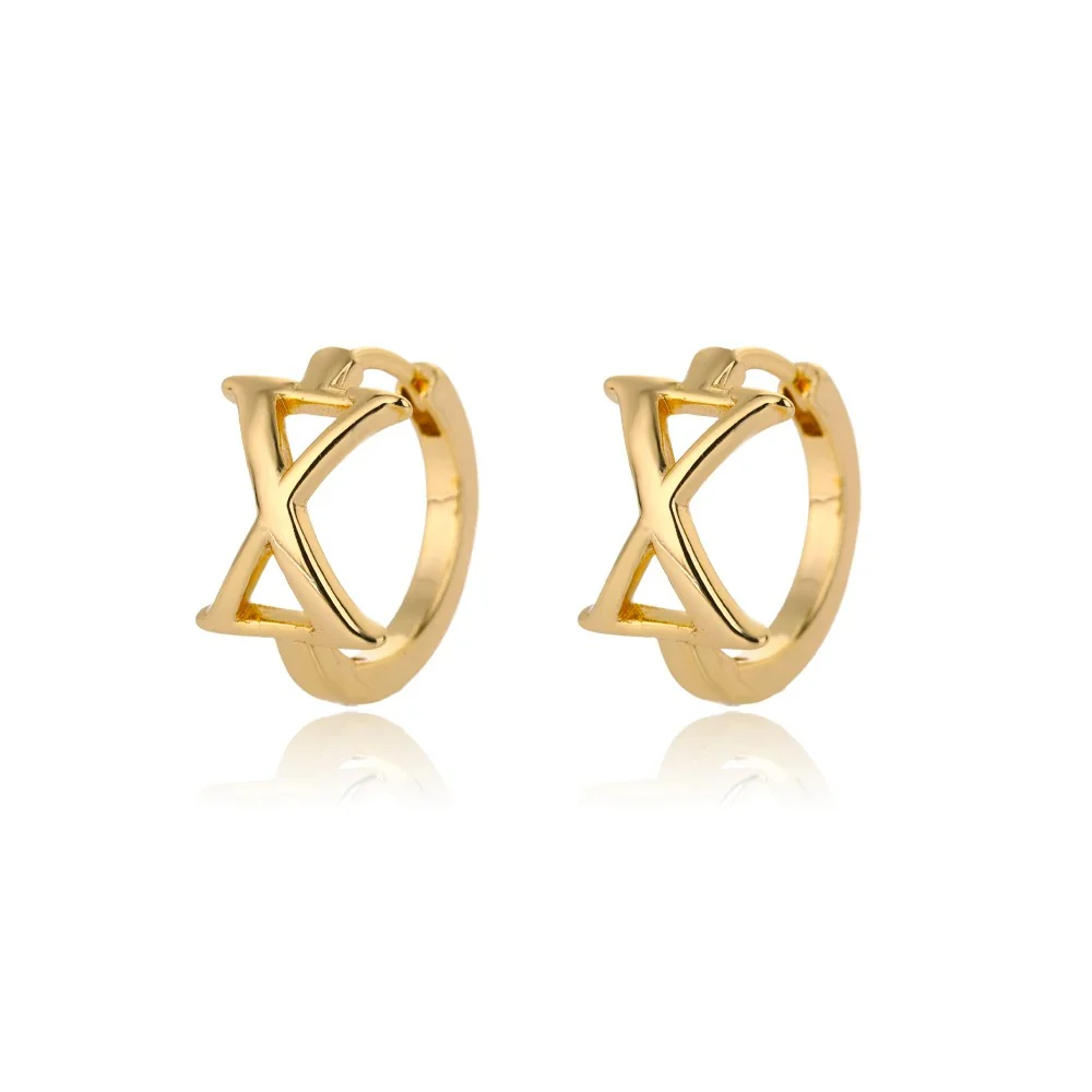 Minimal Initial Letter Stud Earrings - Image 29