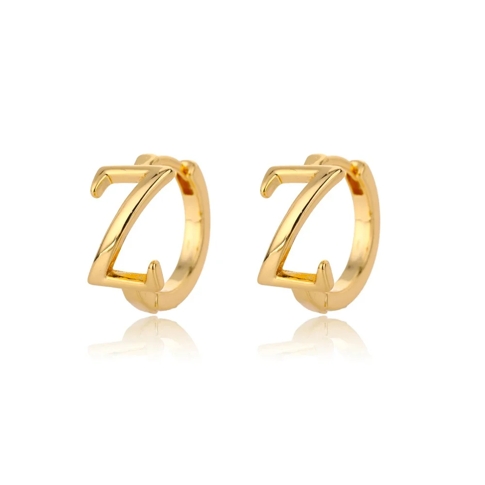 Minimal Initial Letter Stud Earrings - Image 31