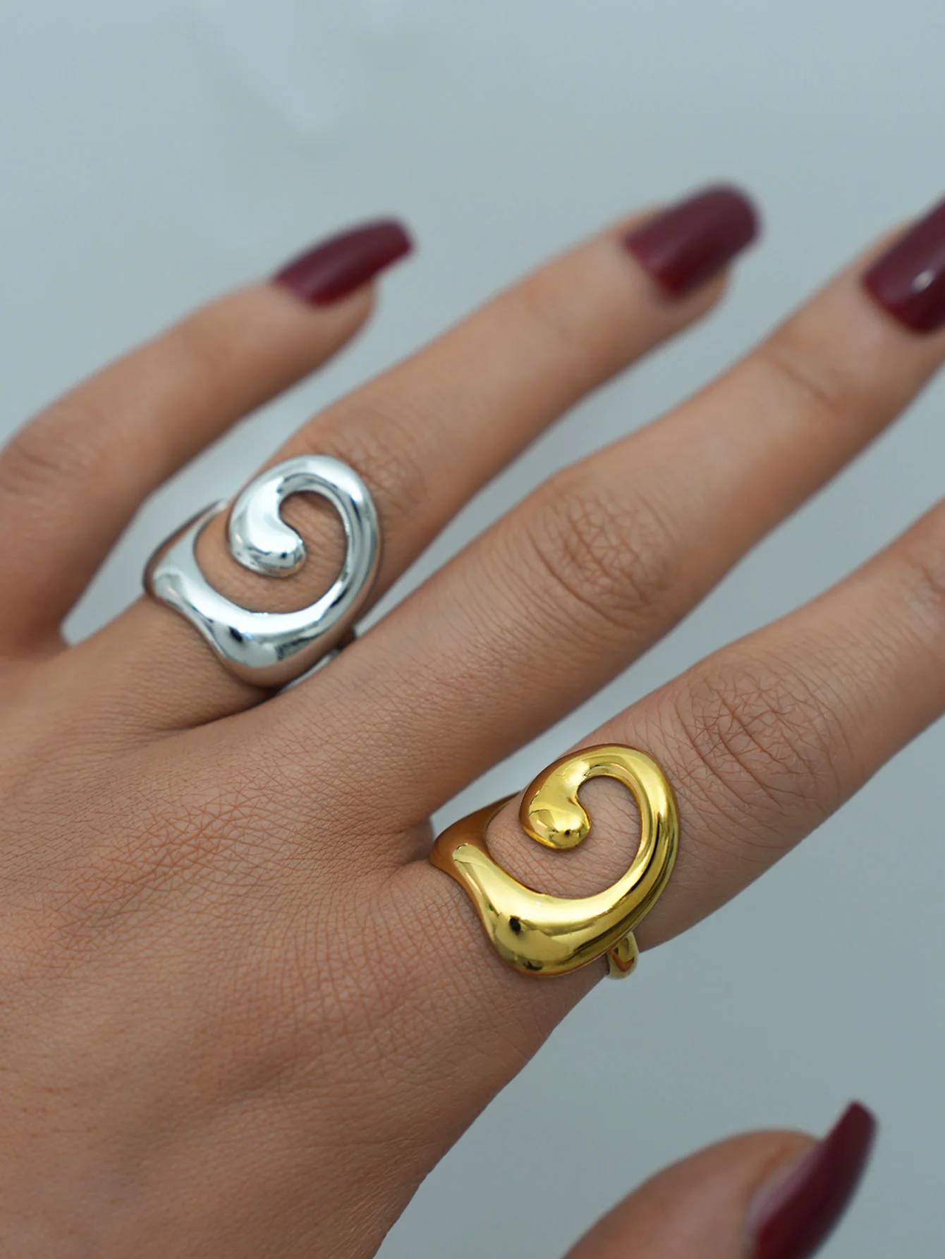 Minimalist 18K Gold Plated Opening Ring