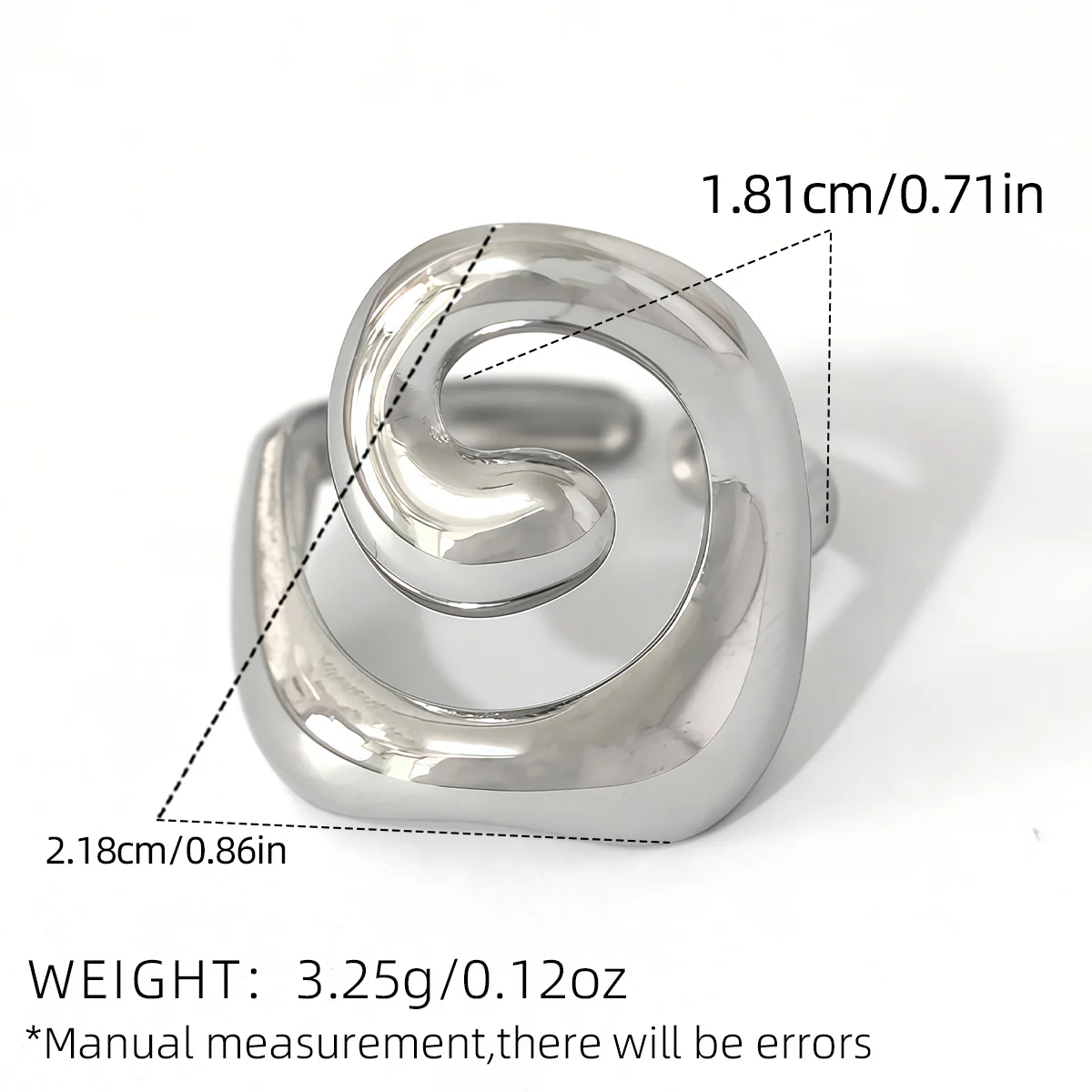 Minimalist 18K Gold Plated Opening Ring - Image 4