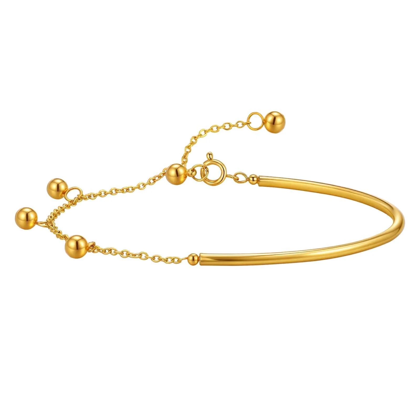 Minimalist Ball Accent Chain Bracelet - Image 2