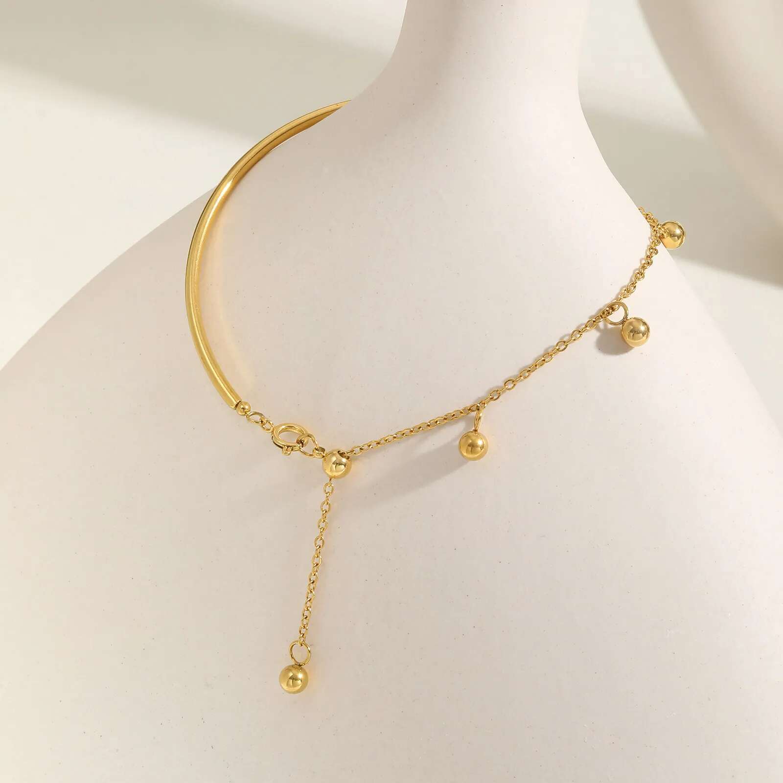 Minimalist Ball Accent Chain Bracelet - Image 3