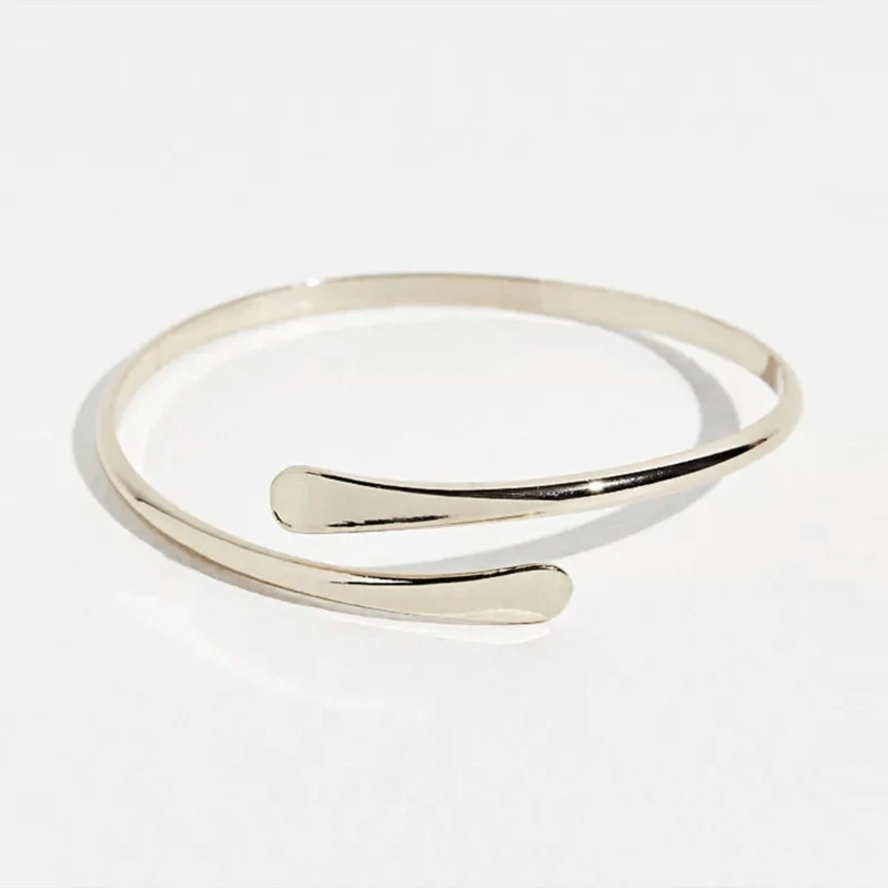 Minimalist Gold Arm Cuff Bracelet - Image 3