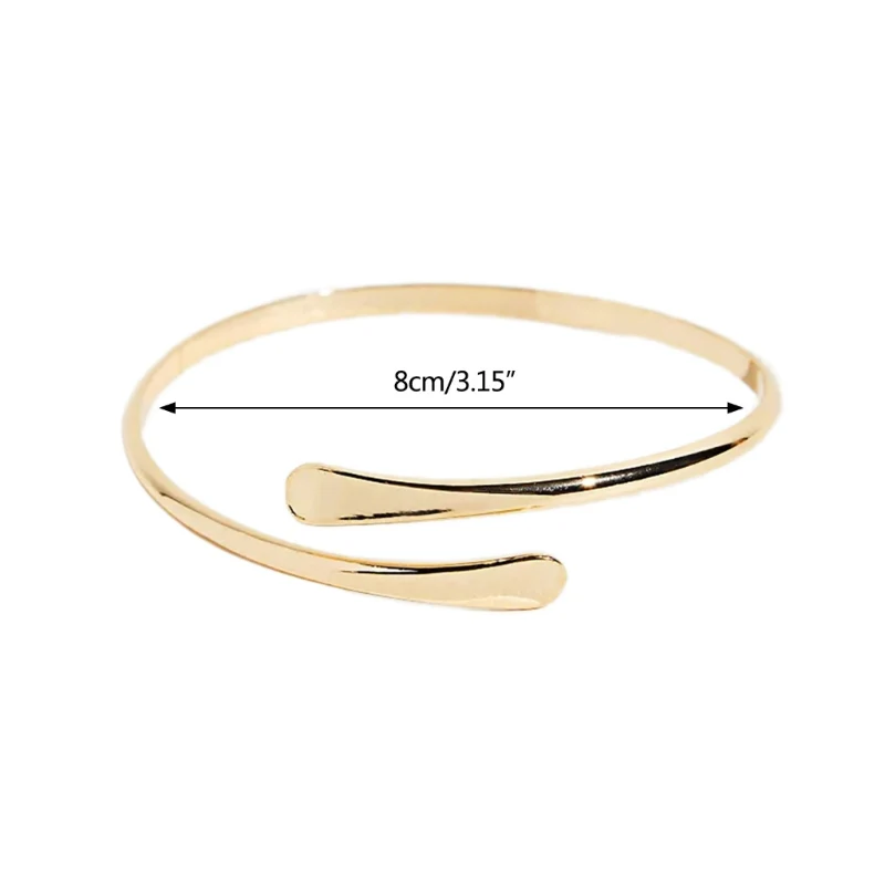 Minimalist Gold Arm Cuff Bracelet - Image 5