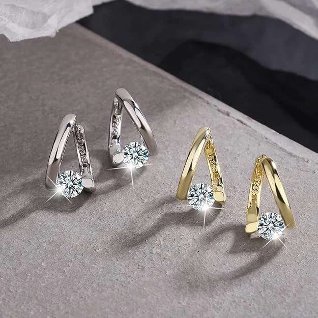 Moissanite 2 Carat Heart Earrings - Image 2