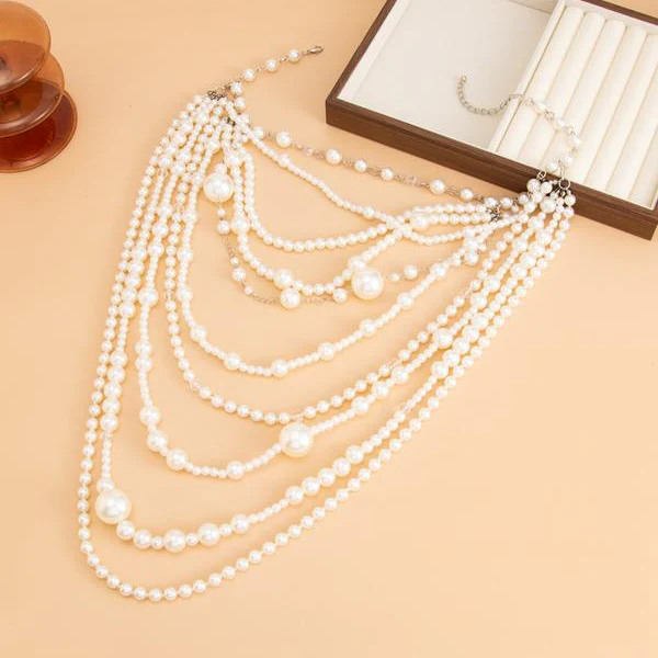 Multilayer Pearl Necklace - Image 3