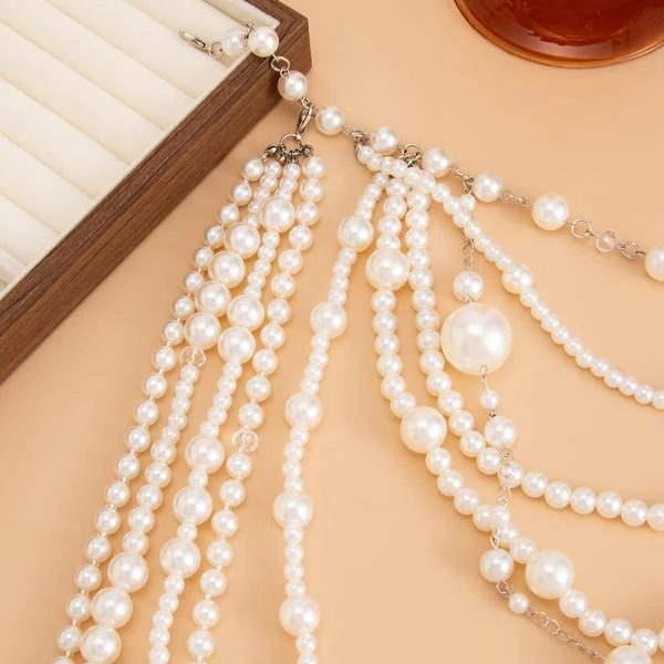 Multilayer Pearl Necklace - Image 4