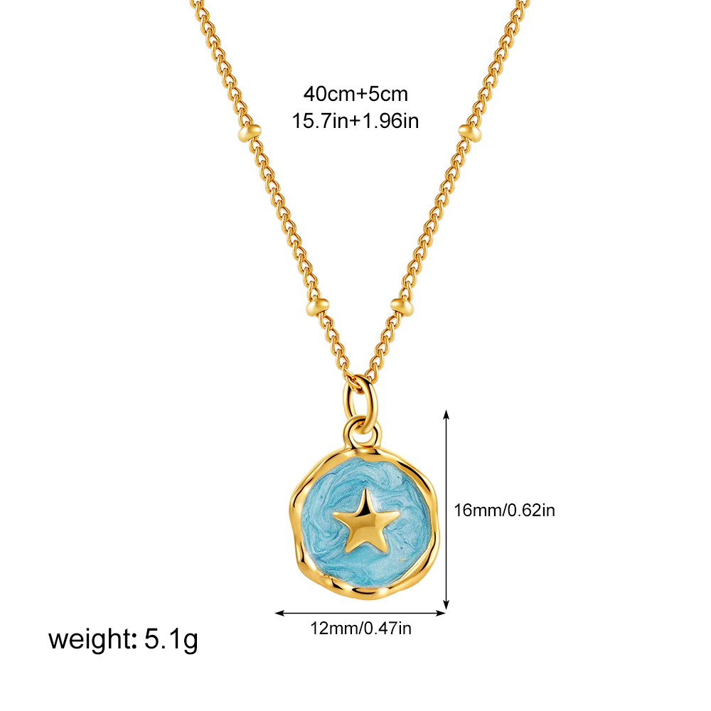 Natural Stone Geometric Pendant Choker - Image 3