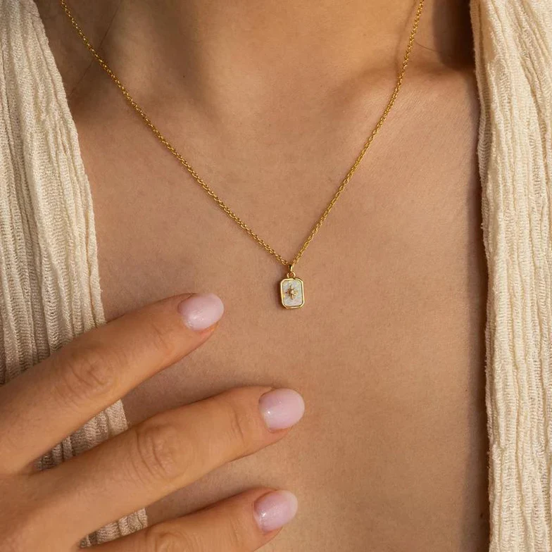 North Star Birthstone Necklace - Image 2