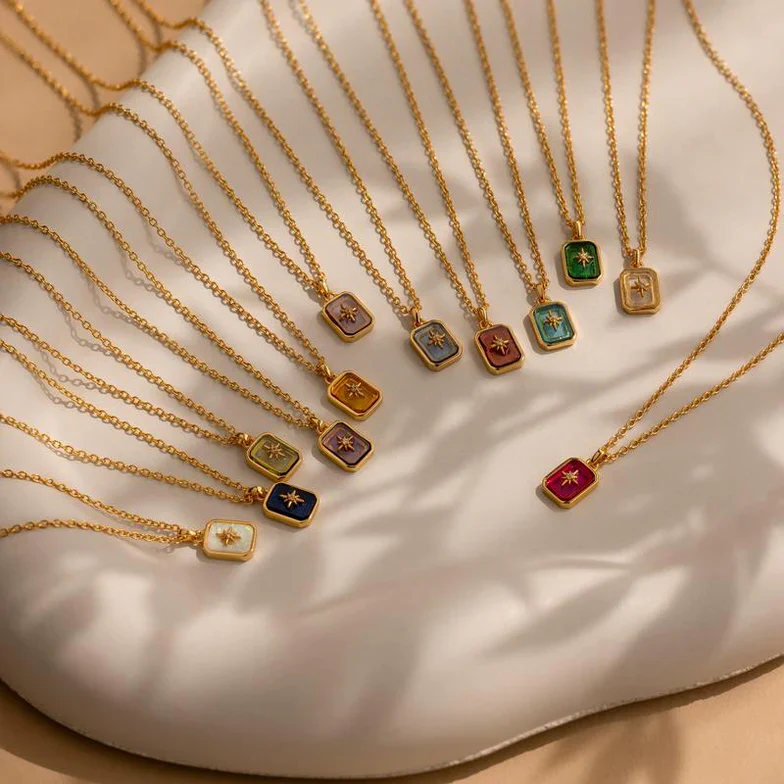 North Star Birthstone Necklace - Image 7