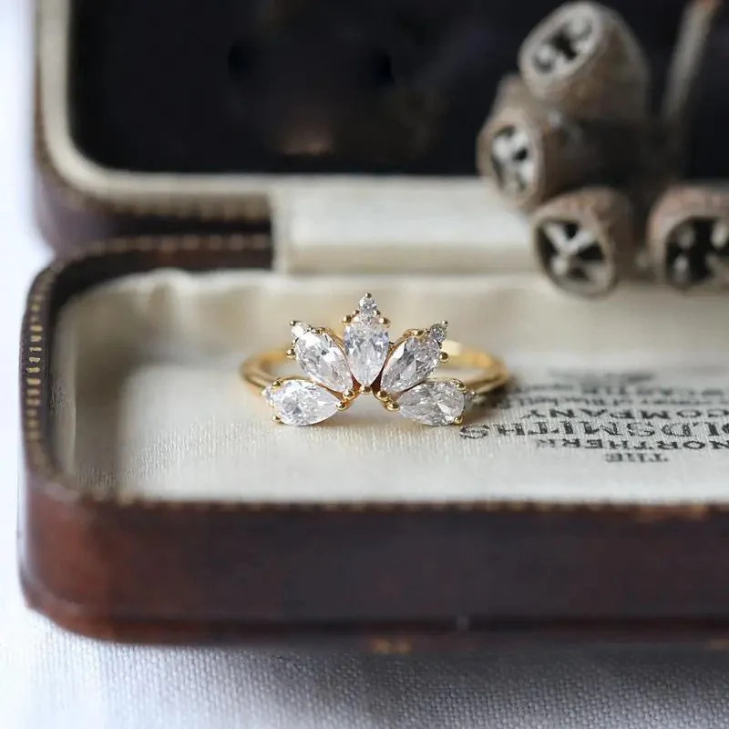 Open Petal Crown Ring - Image 5