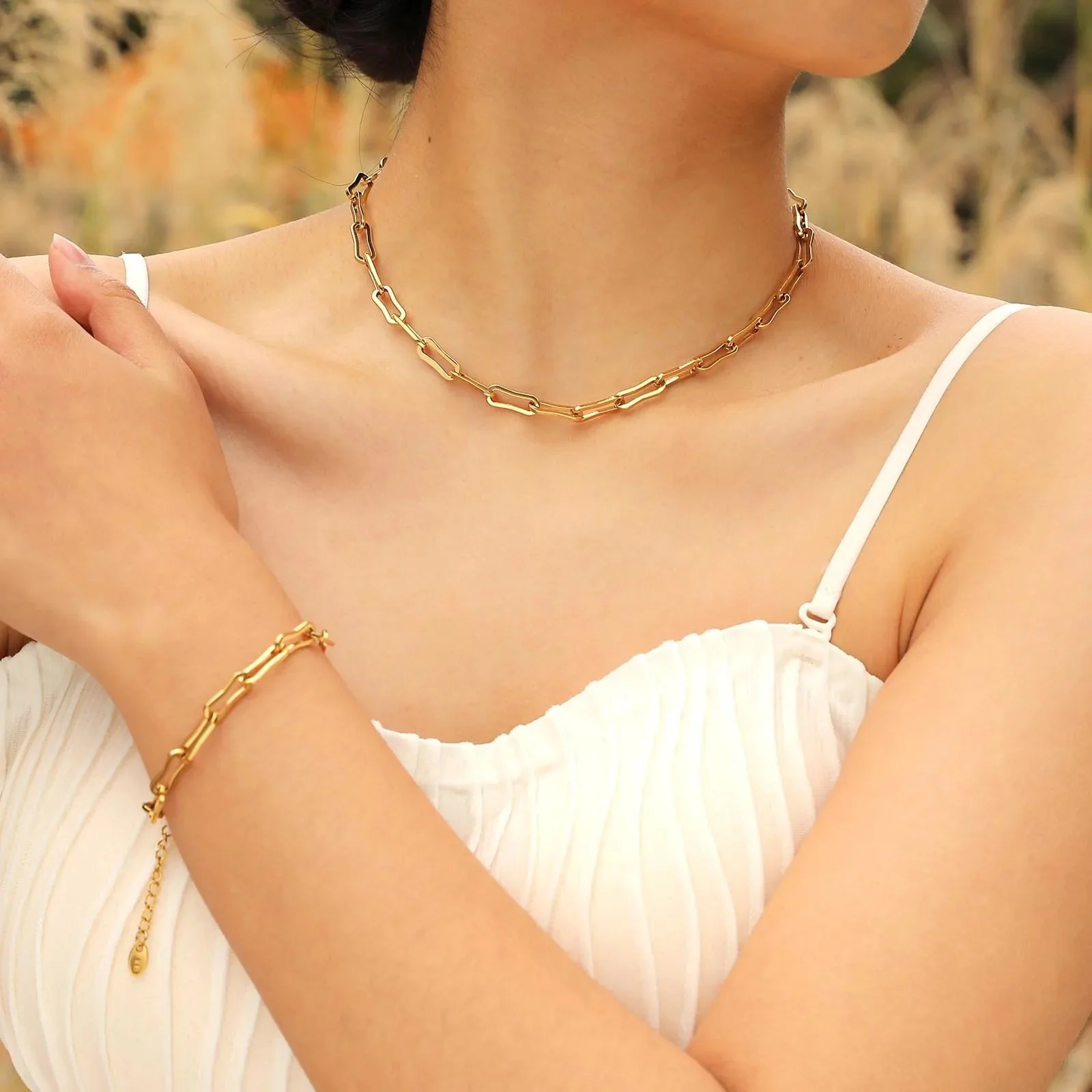 Paper Clip Link Bracelet - Image 2